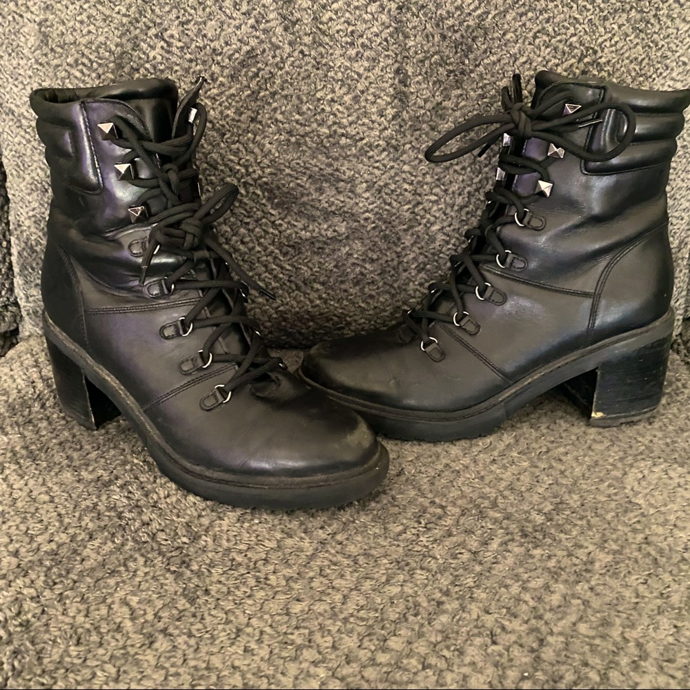 Leather heeled boots 3” Marc fisher